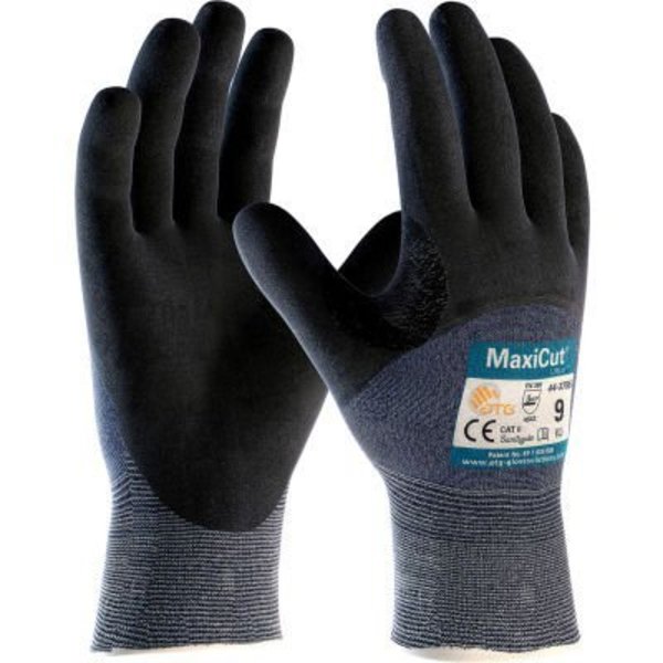 Pip MaxiCut Ultra Seamless Knit Yarn Glove Nitrile Coated Grip on Palm, Fingers & Knuckles, Large, 12pk 44-3755/L